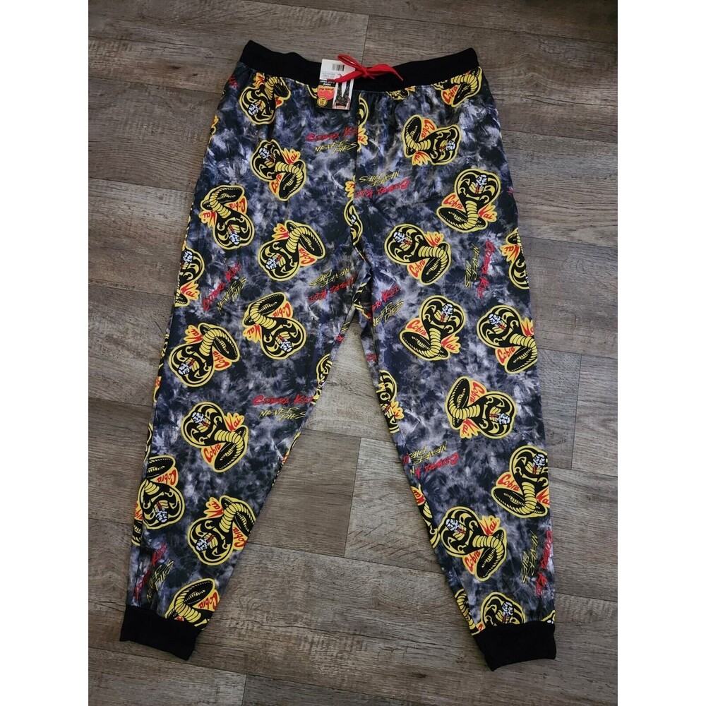 COBRA KAI Logo Performance Fabric Jogger Lounge Pajama Pants Mens XL *NWT*